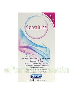 DUREX SENSILUBE LUBRICANTE VAGINAL FLUIDO 5 ML 6 APLICADORES