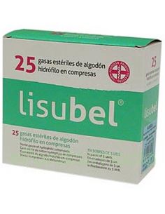 GASA ESTERIL ALGODON HIDROFILO LISUBEL 25 U (SOBRES 5U)