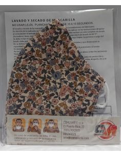 MASCARILLA FFP2 LAVABLE REUTILIZABLE COLOR FLORES CLARAS...