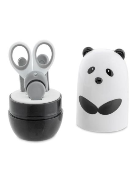 CHICCO SET DE MANICURA PANDA 4 EN 1. TIJERA + CORTAUÑAS + PINZA + 2 LIMAS