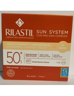 RILASTIL SUN SYSTEM 50+ CREMA COMPACTA  1 ENVASE 10 G...