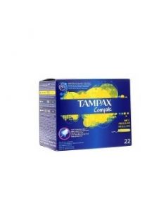TAMPAX COMPAK TAMPON 100%ALGODON  REGULAR 22 U