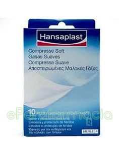 GASA ESTERIL HANSAPLAST 8.5 X 5 CM 10 U
